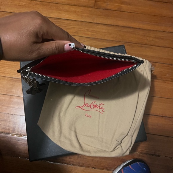 Christian Louboutin Multicolor 'Love' Black Clutch - Picture 12 of 14